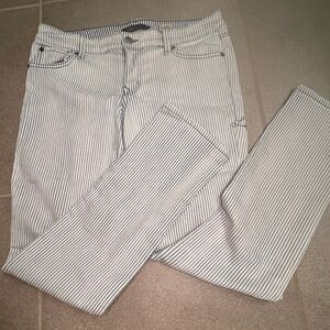 Level99 Striped Skinny Straight Leg Jeans